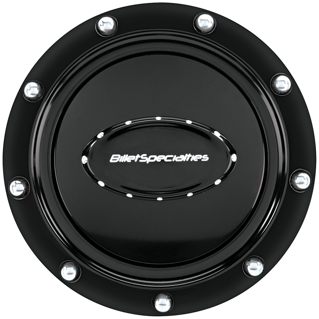 steering wheel horn button rivet black anodized/black logo