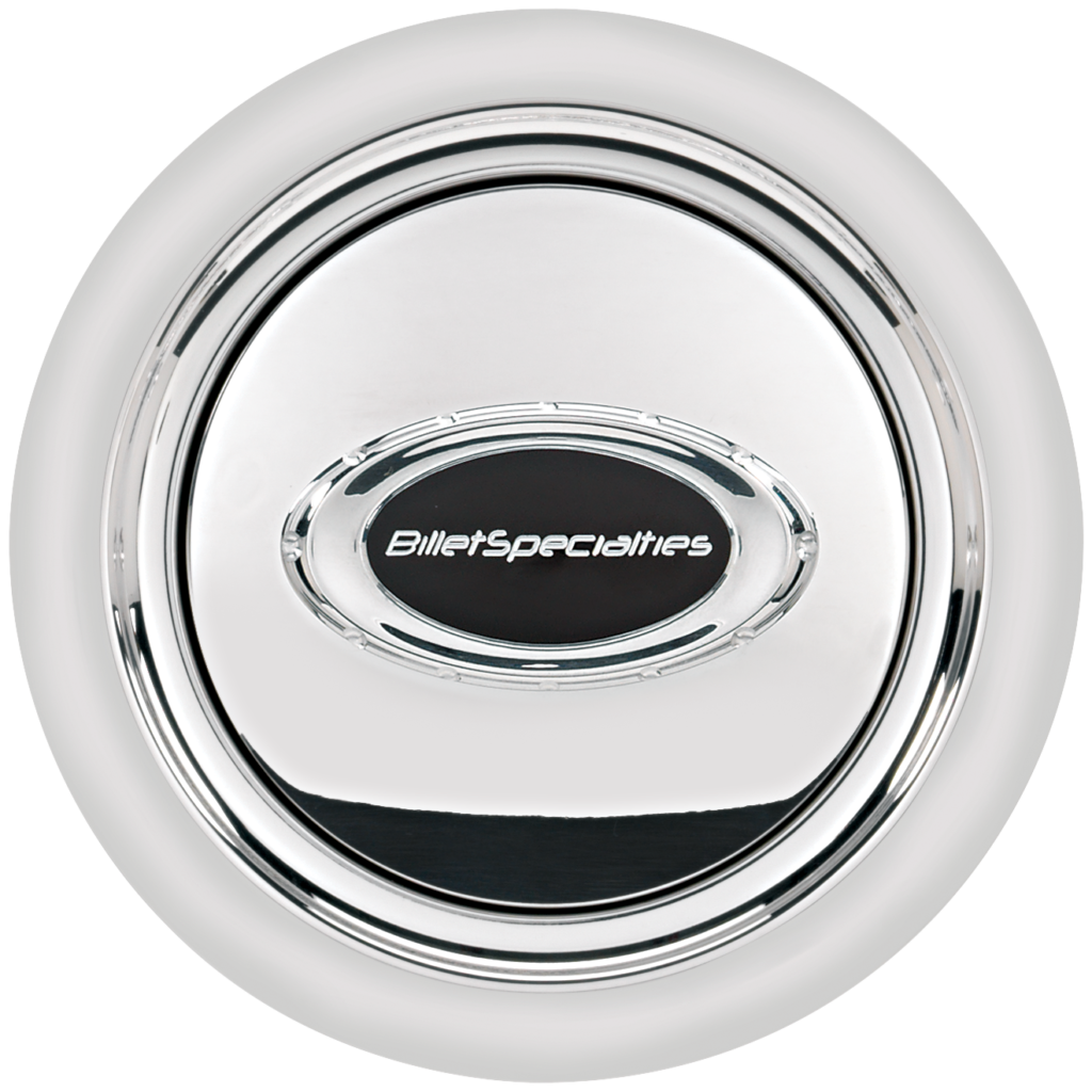 steering wheel horn button smooth polished/black logo