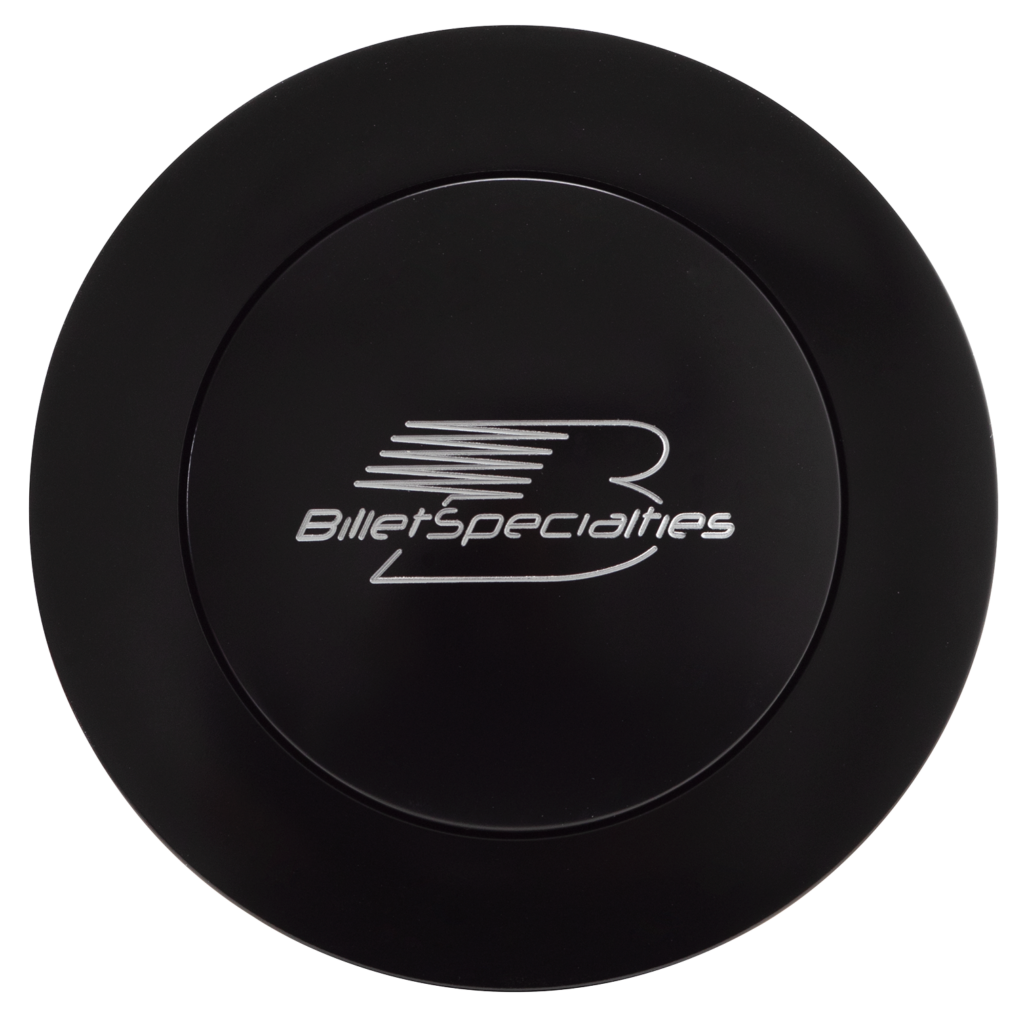 steering wheel horn button billet logo black large