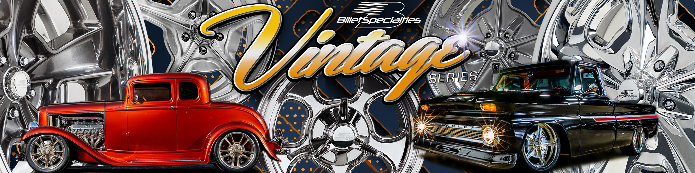 billet wheels vintage series header wheels