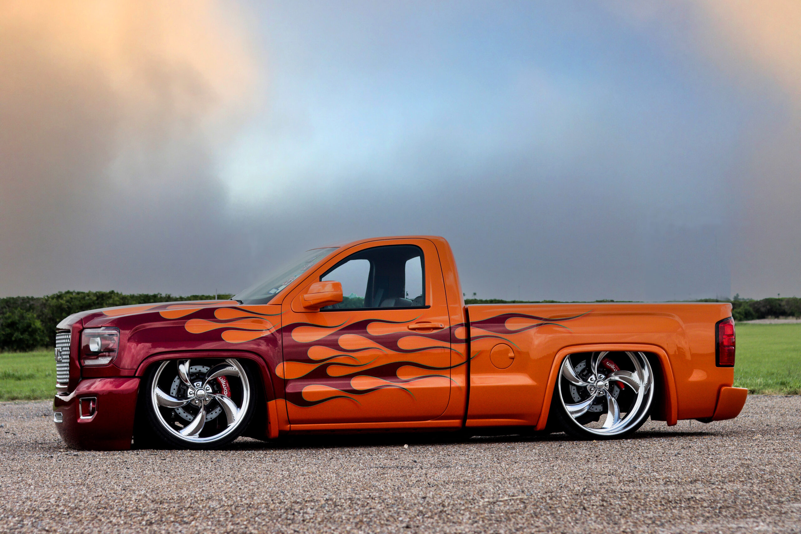 ORANGE FLAME TRUCK